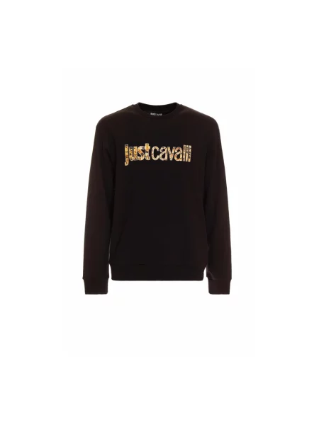 Bluza Just Cavalli z nadrukiem z nadrukiem zwierzęcym czarna