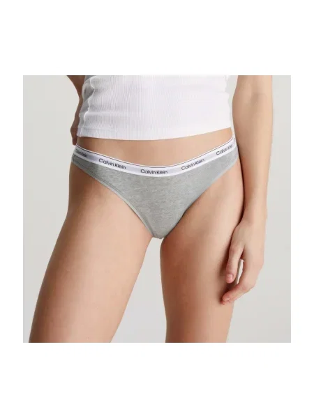 Chiloți tanga Calvin Klein Underwear gri
