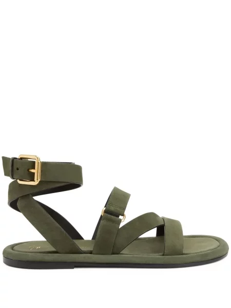 Sandale Giuseppe Zanotti din piele de căprioară verde