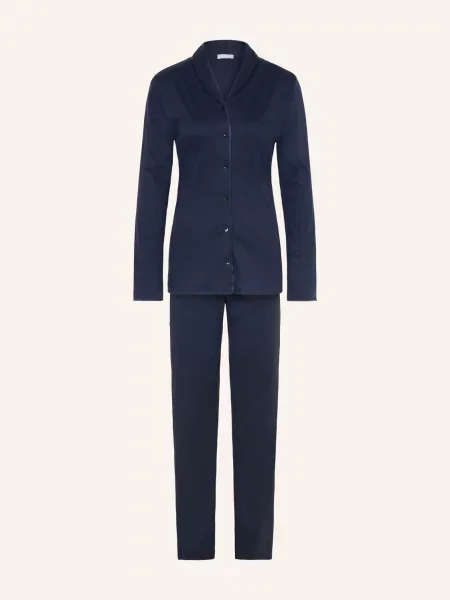 Hanro Pyžamo Cotton Silk tmavě modrá