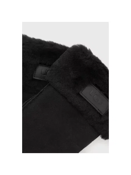 Rękawiczki Ugg skórzane czarne