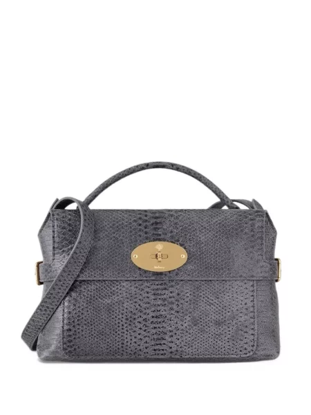 Shopperka Mulberry w wężowy wzór szara