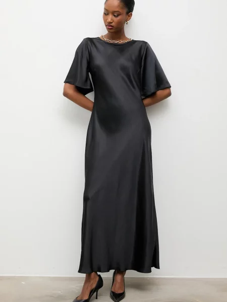 Answear.LAB rochie maxi evazati negru