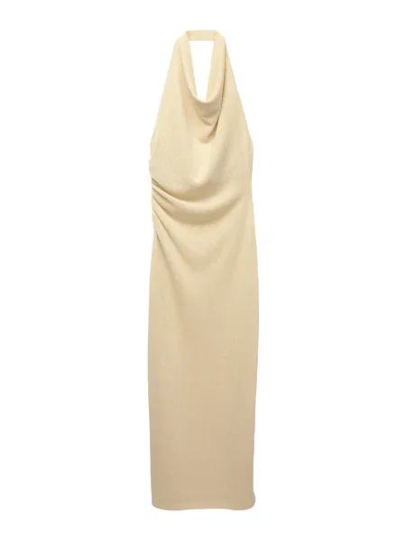 Pull&Bear Pletena obleka kapučino