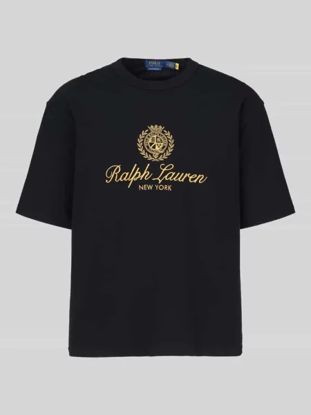 T-shirt o kroju relaxed fit z czystej bawełny Polo Ralph Lauren czarna