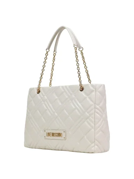 LOVE MOSCHINO Ročna torba Écru bela