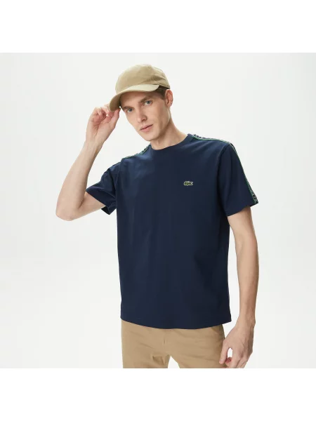 Lacoste футболка чоловіча з круглим вирізом синя