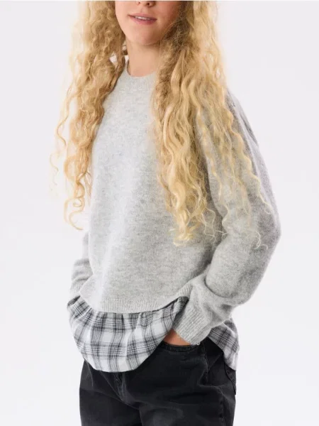 Reserved Sweter z domieszką wełny wielobarwny