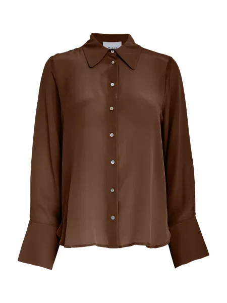 Minus Tričko Caty Silk' hnědá