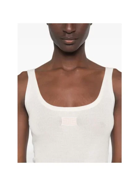 Top Elisabetta Franchi wełniany biały