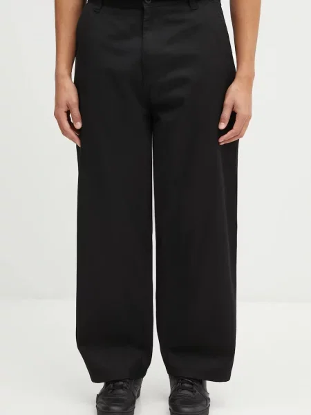 Carhartt WIP pantaloni de Brady Pant cu fason chinos negru