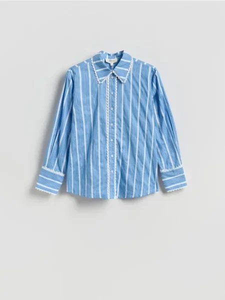 Reserved Cămașă în dungi albastru-deschis albastru