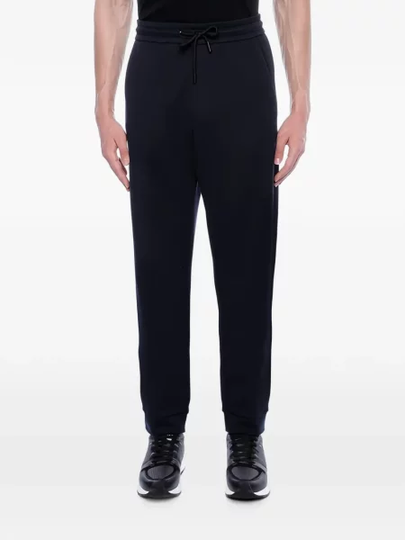Pantaloni Giorgio Armani alergare cu autograf cu cordon albastru