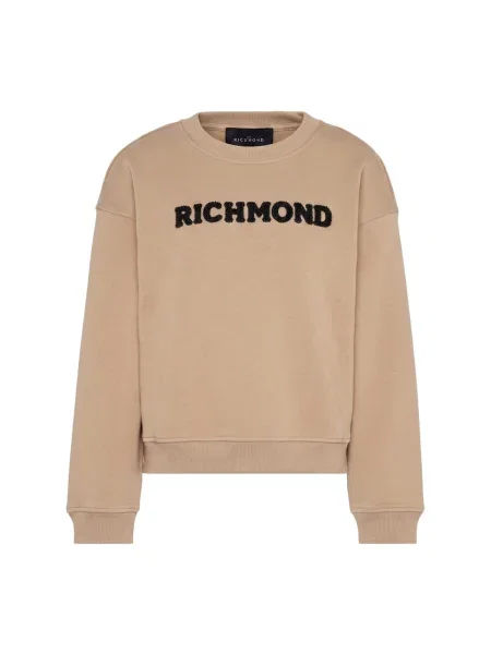 John Richmond Sweater majica Felpa girocollo beige per bambino' bež