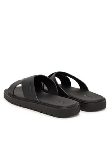Šlepetės Calvin Klein Sq Molded Sandal Xcross Lth juoda