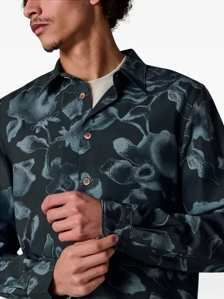 Cămașă Paul Smith cu model floral albastru