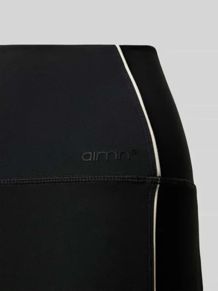Legginsy z paski w kontrastowym kolorze model Sense Contrast' Aim'n czarny