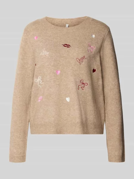 Sweter o kroju regular fit z dodatkiem wełny model SHINE' Only