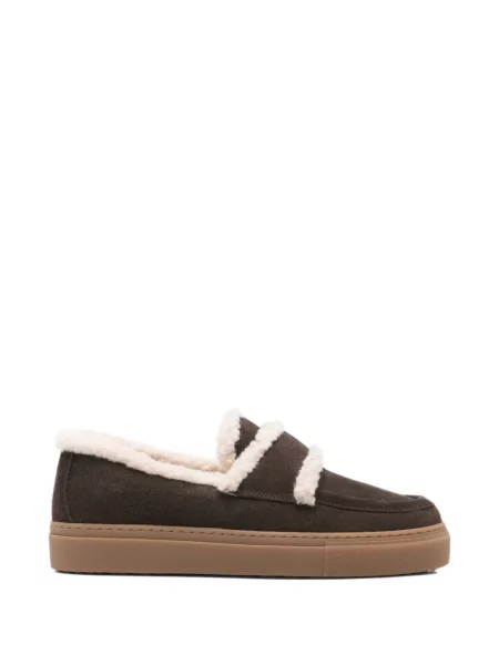 Pantofi loafer Inuikii din piele de oaie maro