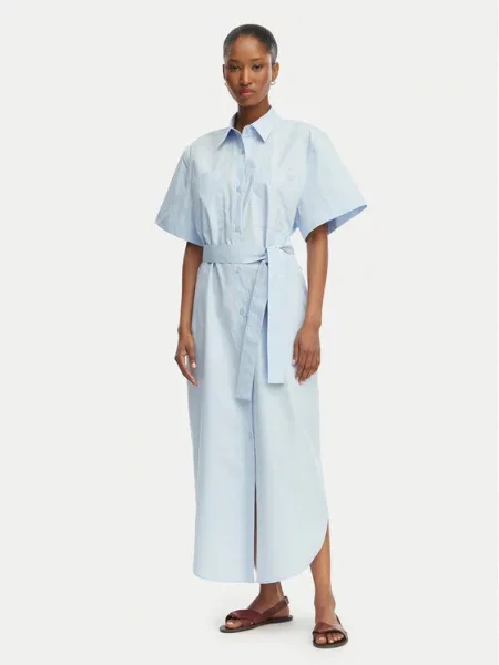 HUGO Srajčna obleka Kinime Svetlo modra