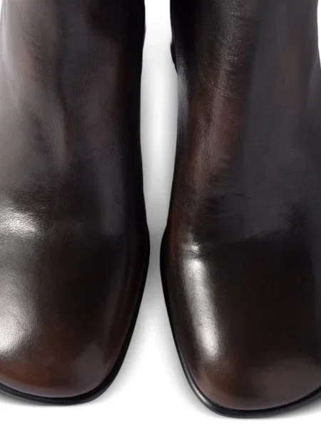 Botine Miu Miu din piele maro