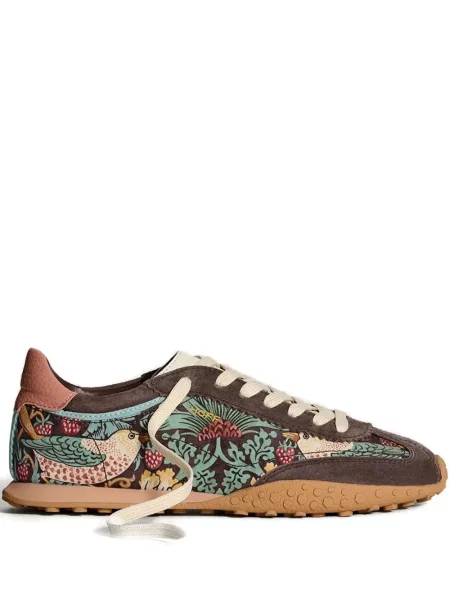 Sneakerși Hoff cu șireturi cu model floral cu imagine maro