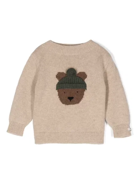 Sweter dziecięcy Donsje brązowy