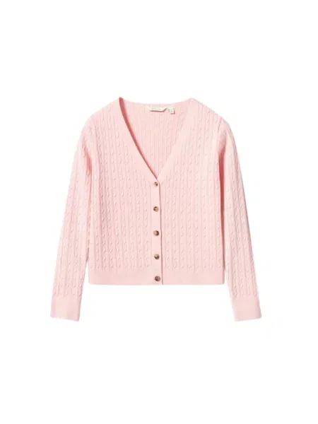 Noella Pulover N-Laliah Knit Cardigan deschis roz