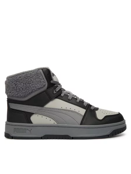 Sneakersy Puma Rebound Slam Mid Cozy Jr 02 Sivá čierna