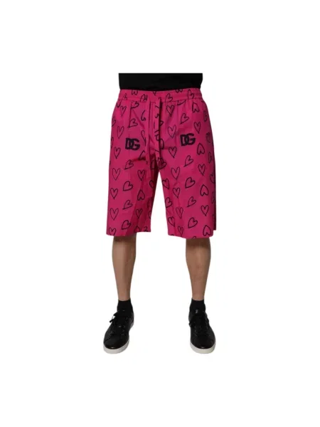 Bermudy Dolce And Gabbana w serca różowe