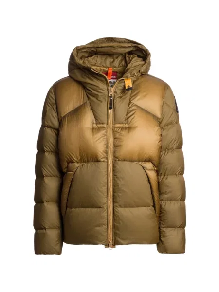 Geacă cu puf Parajumpers cu glugă verde