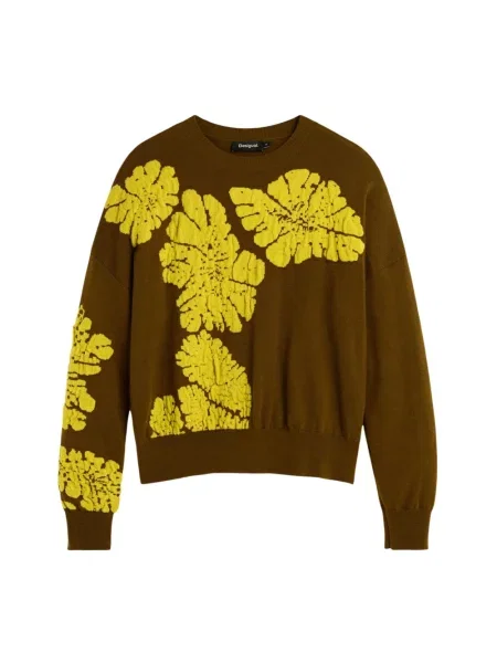 Sweter Desigual wełniany zielony