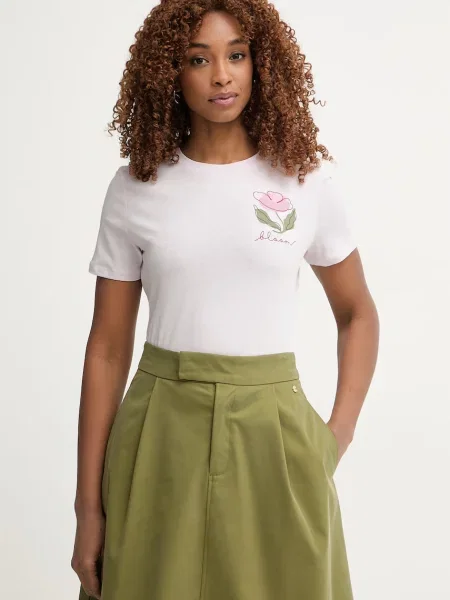United Colors of Benetton t-shirt γυναικείο ροζ