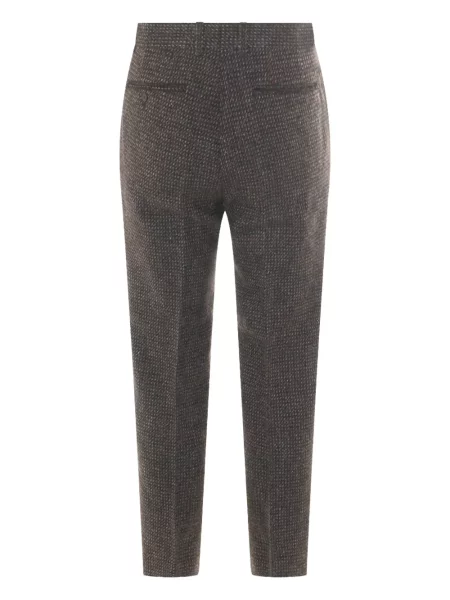 Vlněné kalhoty Auralee hnědé