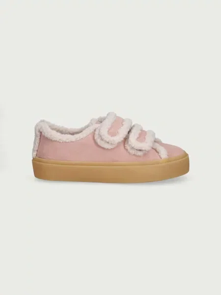 Inuikii SHEARLING LOW VELCRO PASTELLE sneakers detské semišové ružová