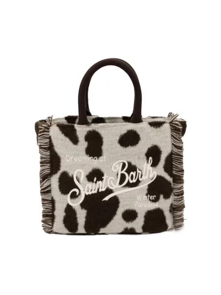 Wielobarwność mały torebka Mc2 Saint Barth filcowa biała