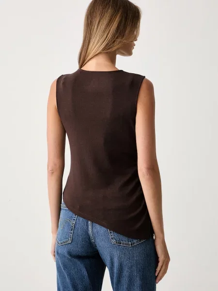 Top Levi's asymetryczny brązowy