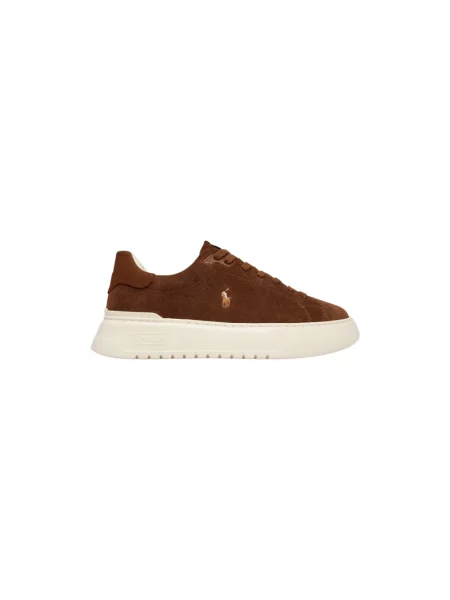 Sneakersy Polo Ralph Lauren skórzane brązowe