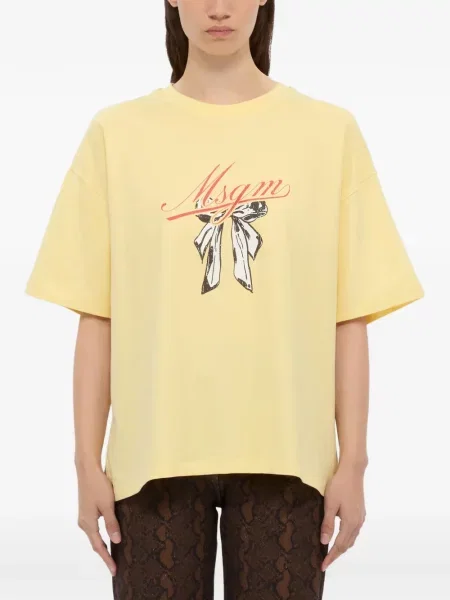 Tricou Msgm cu funde galben
