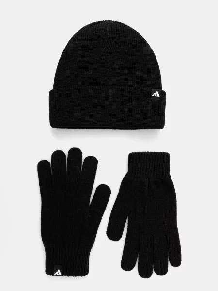 Σκούφος και γάντια adidas Glove Beanie μαύρο