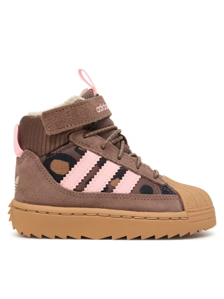 Kotníková obuv adidas hnědé