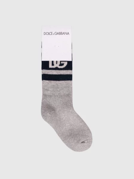 Дитячі шкарпетки з логотипом DG Dolce&gabbana сірі