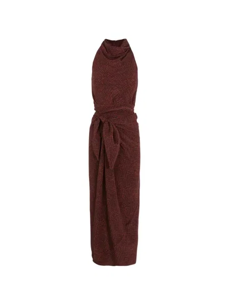 Rochie Cortana de mătase maro