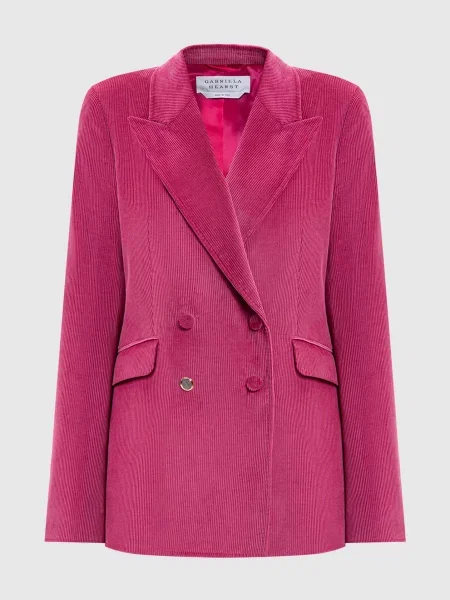 Двобортний вельветовий жакет Angela Gabriela Hearst рожевий