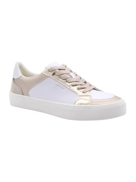 Lniane sneakersy Geox białe