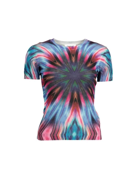 Wielobarwność sweter Desigual niebieski