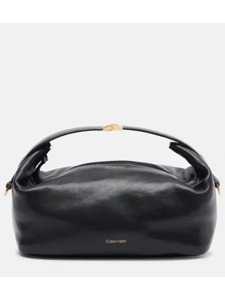 Mała torebka skórzana Calvin Klein Collection skórzana czarna