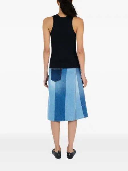 Bluzka Coperni z dekoltem halter z autografem czarna