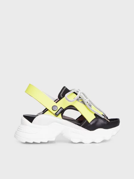 Сандалії PRPY шкіра/текстиль жовтий