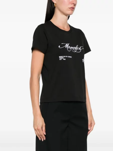 Tricou Moncler cu broderie negru